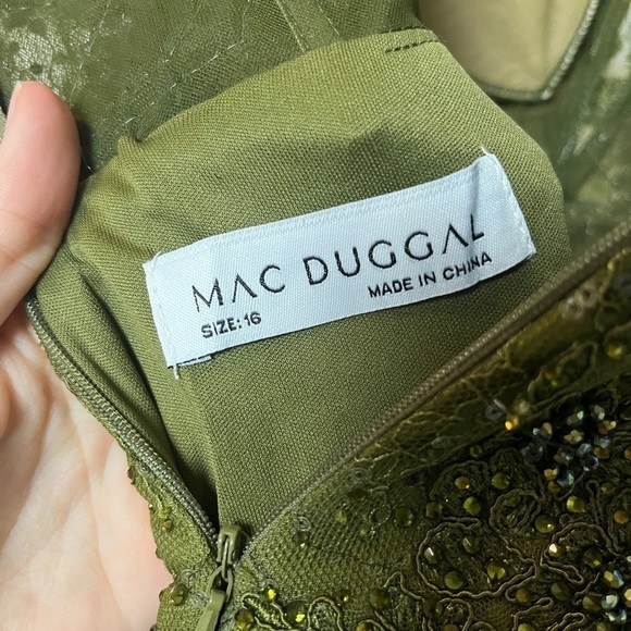 Mac Duggal 20246 Feathered Crystal Embellished Sleeveless Gown - Picture 10 of 12